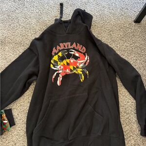Maryland Black Hoodie Sweater